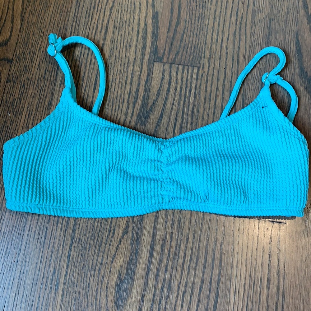 blue bikini top